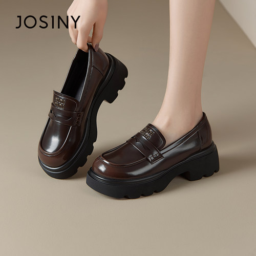 卓诗尼小皮鞋厚底舒适百搭