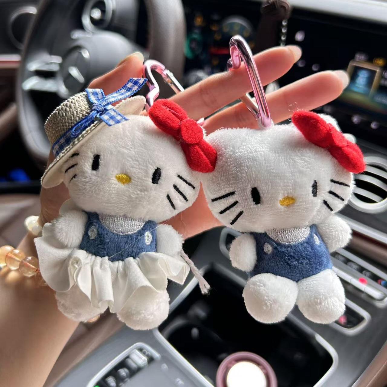 网红动物头套hellokitty小挂件凯蒂猫kt猫书包萌公仔娃娃玩偶批货