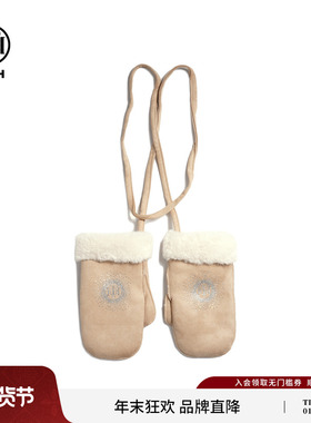 TCH秋冬户外防风保暖手套女挂脖绳连指毛绒百搭手套T78A68E1001