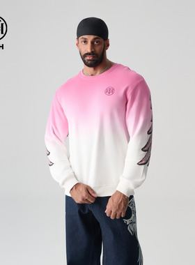 【张睿同款】TCH 轻奢25春新款烫钻翅膀套头圆领衫T72A116026