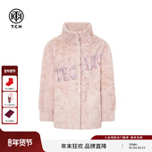 氛围感烫钻时尚 TCH私服2025冬季 新款 保暖毛毛外套女T75D05E1007