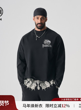 TCH 轻奢2025春季新款烫钻长袖T恤上衣翅膀轻奢系列T72A086029