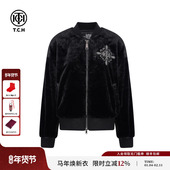 TCH轻奢潮牌棒球领保暖百搭毛毛外套女2025冬季 新款 T75C27E9007