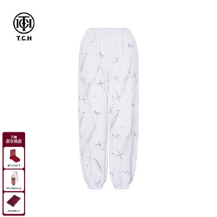 烫钻慵懒风束脚宽松休闲裤 百搭时尚 女T75D20E1119 新款 TCH2025冬季