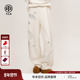 TCH糯柔感轻盈流星烫钻加厚休闲弹力松紧腰阔腿裤 女T75D20E1070A