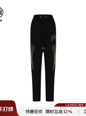 TCH私服翅膀烫钻2025秋季新款时尚休闲裤卫裤男女同款T75C20B1002