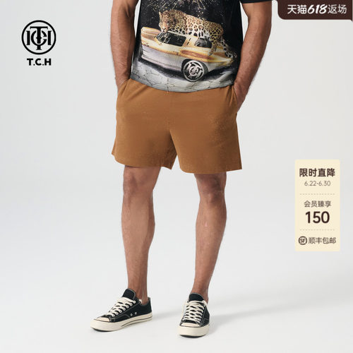 TCH烫钻宽松短裤时尚休闲直筒短裤2026夏季轻奢男女款T72B216052