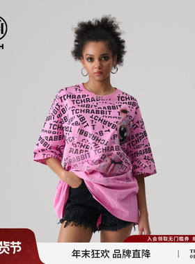 TCH 轻奢2025春夏季新款烫钻T恤短袖上衣男女同款T72B106065