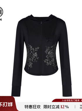 TCH新中式系列花卉烫钻连帽防晒衫T72B27E9035