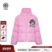 TCH轻奢烫钻时尚 卡通加厚连帽羽绒服外套女25秋冬新款 T75C19E9010