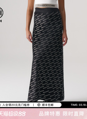 TCH 轻奢系列半身裙2025春新款百搭烫钻满印高腰长裙T72A226012