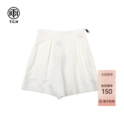 TCH轻奢烫钻百搭短裤休闲