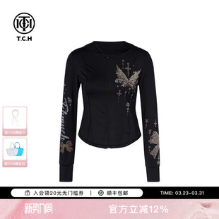 轻薄百防晒服外套上衣女T75B27E5017 夏季 TCH烫钻时尚 休闲修身