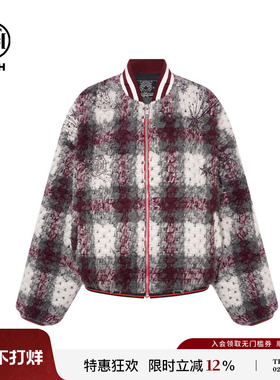 TCH轻奢潮牌烫钻棒球服宽松百搭夹克外套女2025冬新款T75D27E9003