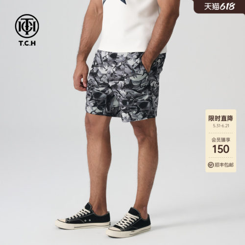 TCH轻奢夏季新款烫钻个性休闲短裤男女同款T72B216027