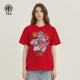 TCH本命年红色烫钻财神马新年战袍短袖 T恤26春夏新款 T78A10E1006