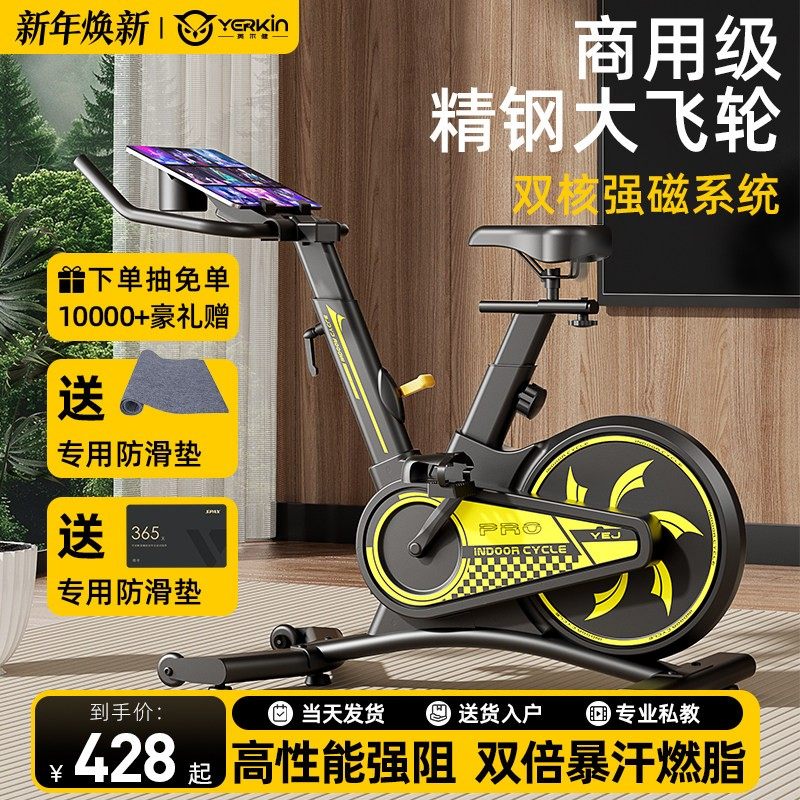 英尔健磁控动感单车家用静音室内运动小型自行车减肥燃脂健身器材