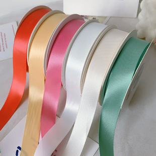 2cm双面丝带涤纶带婚礼diy蝴蝶结礼品包装缎带织带彩带花束烘焙