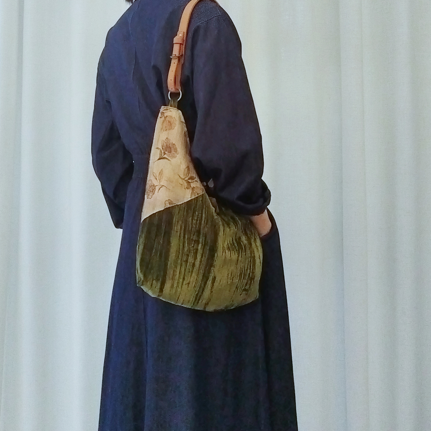 丝绒新中式腋下包单肩包