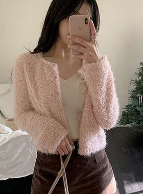 六1125韩国正品fren-chaub-e-5792 针织衫区简洁可爱都市冬季复古