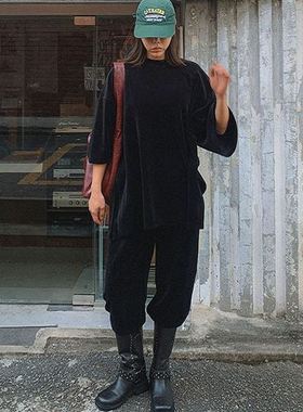 六1125韩国正品han-aun-n-i-190630 套装区都市冬季复古正品修身