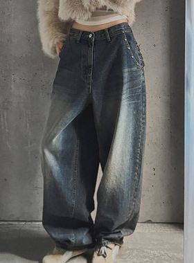 六1125韩国正品62001 牛仔裤区可爱都市冬季复古正品修身休闲欧美