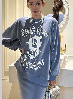 六1125韩国正品20431 卫衣区韩版简洁可爱都市冬季复古正品修身