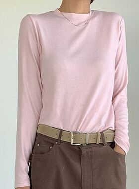 六1125韩国正品madol-20513 T恤区清新通勤端庄纯色时装正品舒适