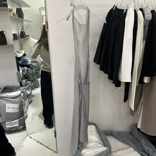 八0214韩国东大门连衣裙区4565920人气简约春季 通勤优雅纯色 时尚