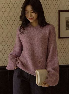 六1125韩国正品91733 针织衫区洋气春季经典通勤流行纯色英伦正品