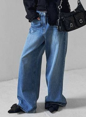 六1125韩国正品61387 牛仔裤区高端甜美百搭春冬别致韩版简洁可爱