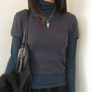 六1125韩国正品hippiedippy-6083 T恤区清新通勤端庄纯色时装正品