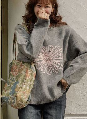 六1125韩国正品queen-s-pider-17142 针织衫区别致韩版简洁可爱