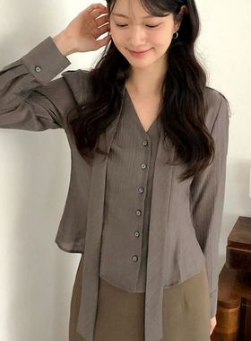 六1125韩国正品ordin-airemen-t-8742 衬衫区高端甜美百搭春冬