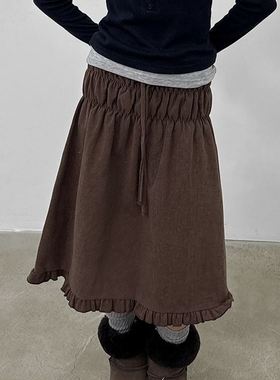 六1125韩国正品b-lack-up41956 半身裙区纯色英伦正品独特冬款