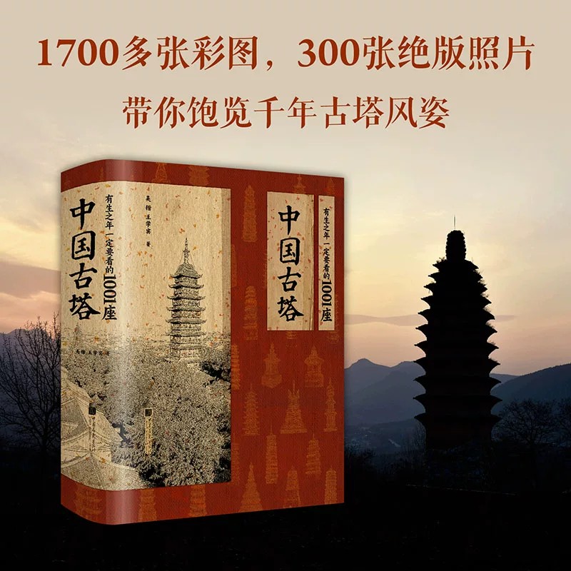 有生之年一定要看的1001座中国古塔 追溯2300年塔的历史 960页大部头 1700张高清彩图 300多张绝版照片 210张航拍照片