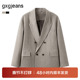 25年春秋款 gxg.jeans男装 棕色简约休闲通勤双排扣西服外套男