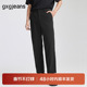 25年夏新品 gxg.jeans男装 男裤 薄款 黑色基础休闲通勤九分裤 西裤