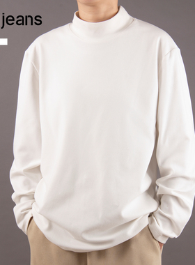 gxg.jeans男装 多色暖绒基础打底保暖高领长袖T恤男士 25年冬新品