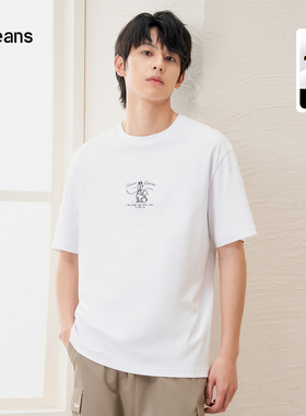 gxg.jeans男装2024年春季圆领短袖T恤J24D442001