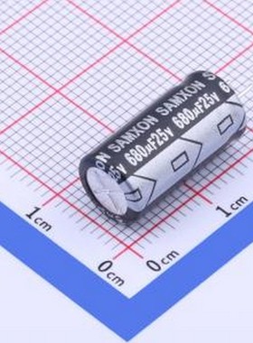 ESK687M1EF16CB 直插铝电解电容 680uF ±20% 25V 插件,D8xL16mm
