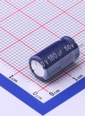 ERM1HM181F14C38T 直插铝电解电容 180uF ±20% 50V 插件,D8xL14m