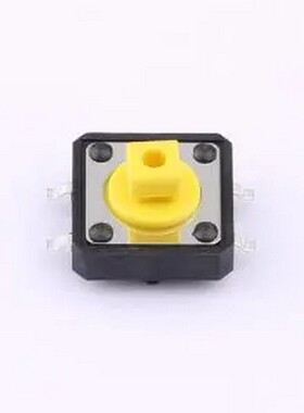 TS-1094TB-B2D2-T-Y 12x12x7.3mm方头 立贴 带柱轻触开关180gf SM