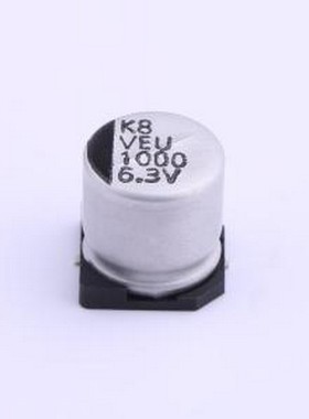 VEU102M0JTR-1010 贴片型铝电解电容 1000uF ±20% 6.3V SMD,D10x