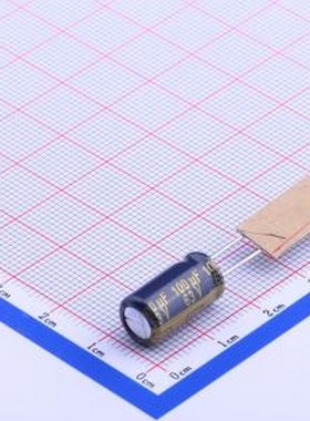EEUFC1J101LJ 直插铝电解电容 100uF ±20% 63V 插件,D8xL15mm