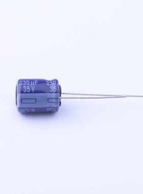 ECA1VM331 直插铝电解电容 330uF ±20% 35V 插件,D10xL12.5mm