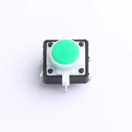 TSL12121-073B511CC-1C01 12*12*7.3绿灯轻触开关 插件-6P,11.7x1