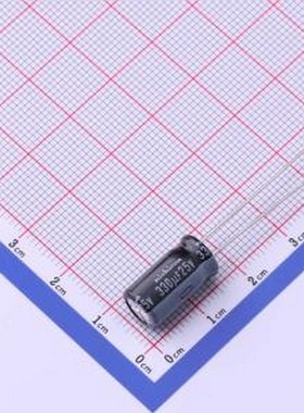 UHE1E331MPD 直插铝电解电容 330uF ±20% 插件,D8xL15mm