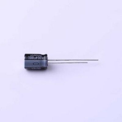 UVR1H101MPD 直插铝电解电容 100uF ±20% 插件,D8xL11.5mm