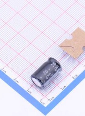 ECR1ELH471MFA100016 直插铝电解电容 470uF ±20% 25V 插件,D10x